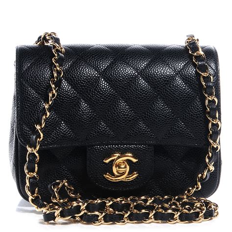 chanel mini flap in caviar|CHANEL Caviar Mini Square Flap Black .